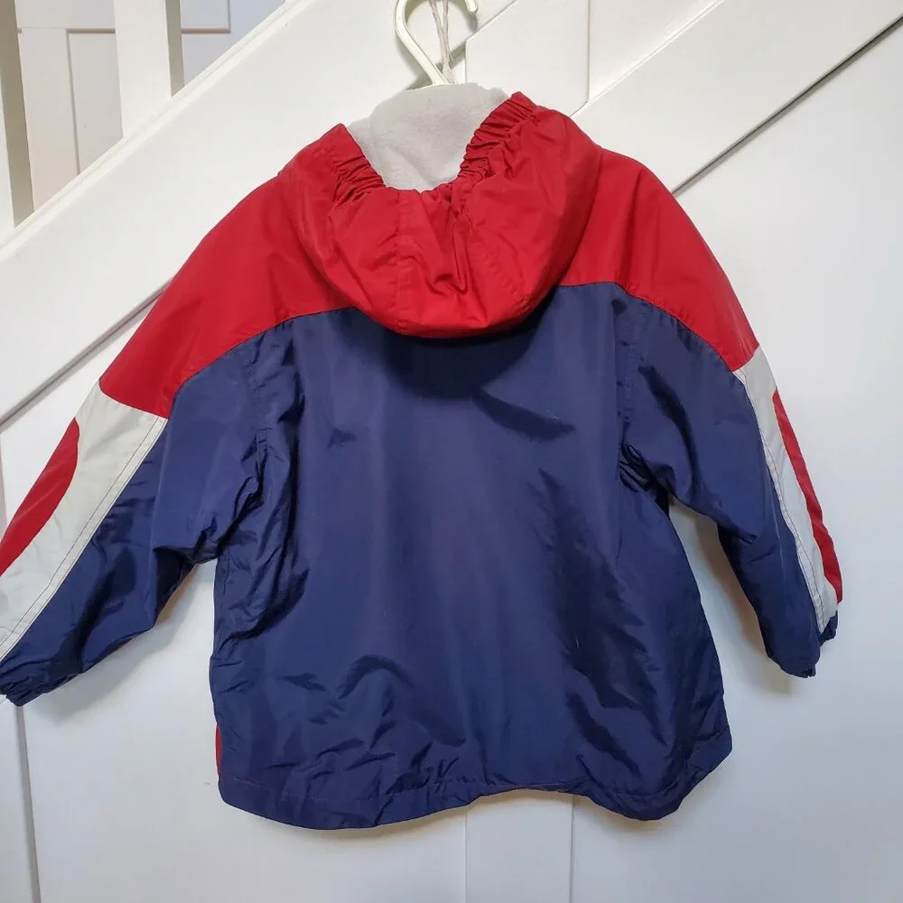 Oshkosh burgundy and navy light weight fleece lined jacket